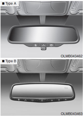 Hyundai Tucson: Mirrors. For details, refer to the Blue Link Owners Guide, Navigation Manual or Audio