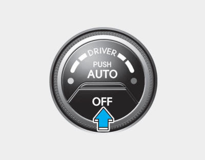 Hyundai Tucson: <b>Outside thermometer</b>. Press the OFF button to turn off the air climate control system. However, you