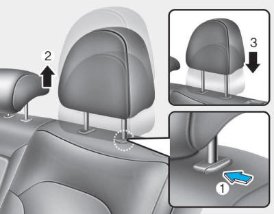 Hyundai Tucson: Headrest. Removal/Reinstall