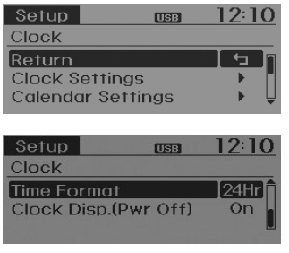 Hyundai Tucson: Clock Settings. Clock Settings