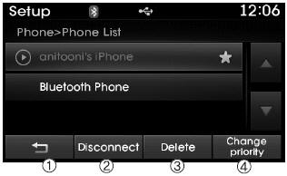 Hyundai Tucson: <b>Using My Music Mode</b>. This feature is used to view mobile phones that have been paired with the audio