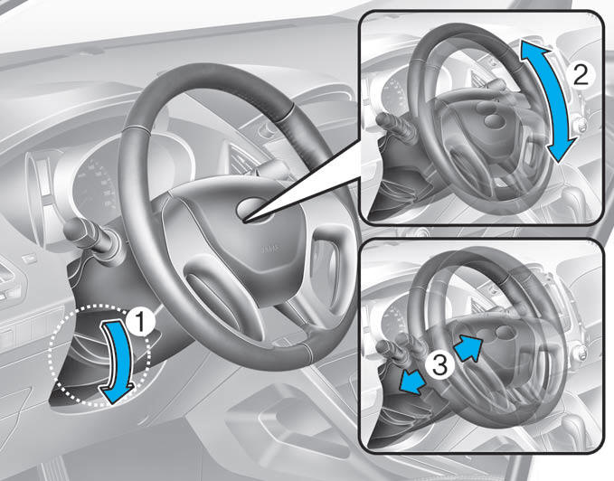 Hyundai Tucson >> Steering wheel Convenient features of your vehicle