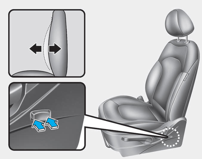 Hyundai Tucson >> Manual adjustment Seats Safety features of your
