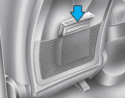 Hyundai Tucson: <b>Manual adjustment</b>. The seatback pocket is provided on the back of the front seatbacks.