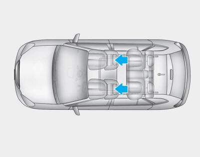 Hyundai Tucson: Headrest. The drivers and front passengers seats are equipped with adjustable headrests