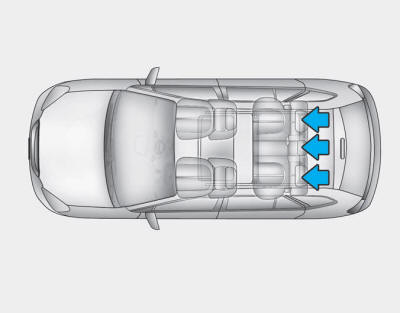 Hyundai Tucson: Headrest. The rear seats are equipped with headrests in all the seating positions for the