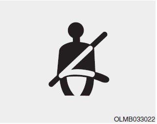 Hyundai Tucson: Seat belt warning light. The drivers seat belt warning light and chime will come on according to the