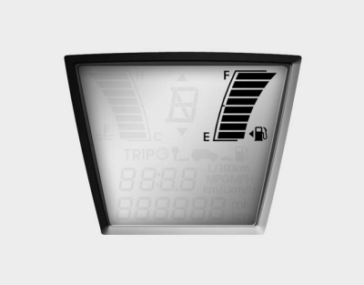 Hyundai Tucson: Instrument cluster. This gauge indicates the approximate amount of fuel remaining in the fuel tank.