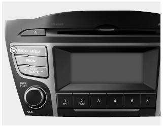 Hyundai Tucson: Audio Head Unit (for XM RADIOTM equipped model). 15.