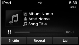 Hyundai Tucson: USB Mode. Random(Shuffle)