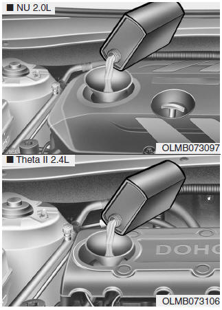 Hyundai Tucson: Engine oil. ✽ NOTICE