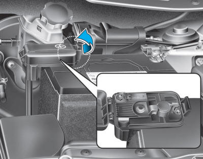 Hyundai Tucson: Fuses. If the main fuse is blown, it must be removed as follows: