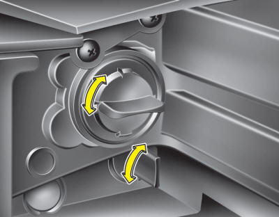 Hyundai Tucson: Light bulbs. 1. Remove the socket from the assembly by turning the socket counterclockwise