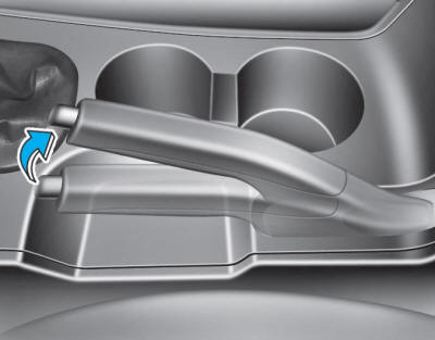 Hyundai Tucson: Checking the parking brake. Check the stroke of the parking brake by counting the number of clicks heard