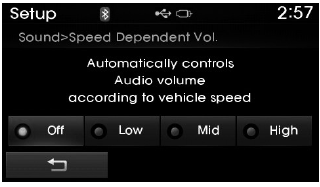 Hyundai Tucson: <b>Voice recognition</b>. The volume level is controlled automatically according to the vehicle speed.