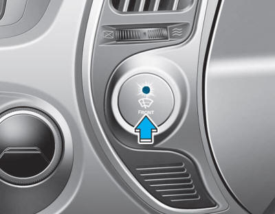 Hyundai Tucson: Defroster. To activate the front windshield defroster, press the front windshield defroster