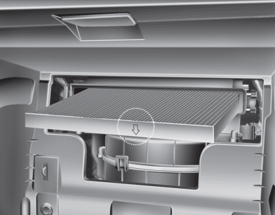 Hyundai Tucson: Climate control air cleaner Hyundai Tucson: Climate control air cleaner. 4. Replace the climate control air filter.
