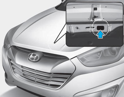 Hyundai Tucson: <b>Vehicle certification label</b>. The refrigerant label provides information such as refrigerant type and